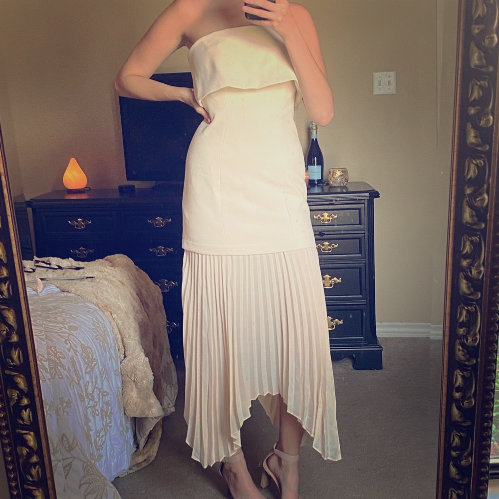 C/MEO Collective Cream cocktail dress